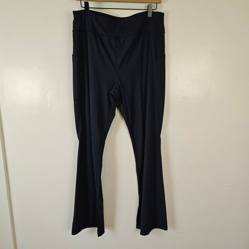 Duluth Trading Noga Armachillo Cooling Bootcut Slit Pants Sz Lx31 Navy Blue
